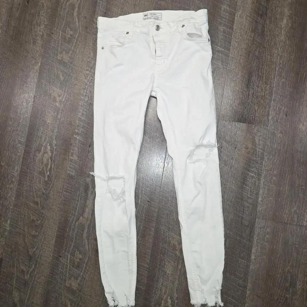 Free people white skinny jeans